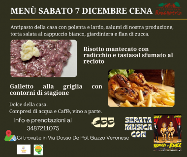 Agriturismo Ronchetrin - CENA CON MUSICA