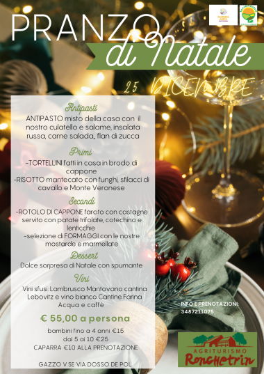 Agriturismo Ronchetrin - PRANZO DI NATALE