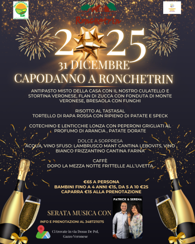 Agriturismo Ronchetrin - CAPODANNO A RONCHETRIN